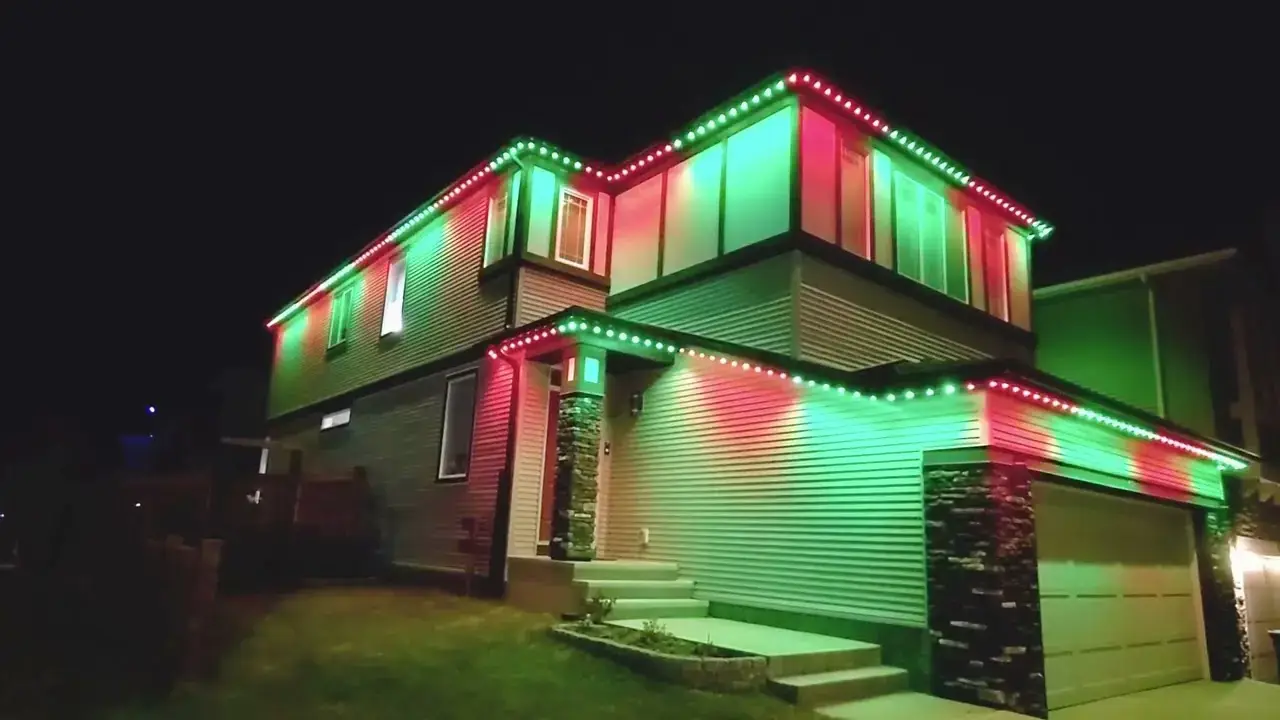 Heritage Home in Calgary — landscape permanent LED lighting installation by Allure Lighting