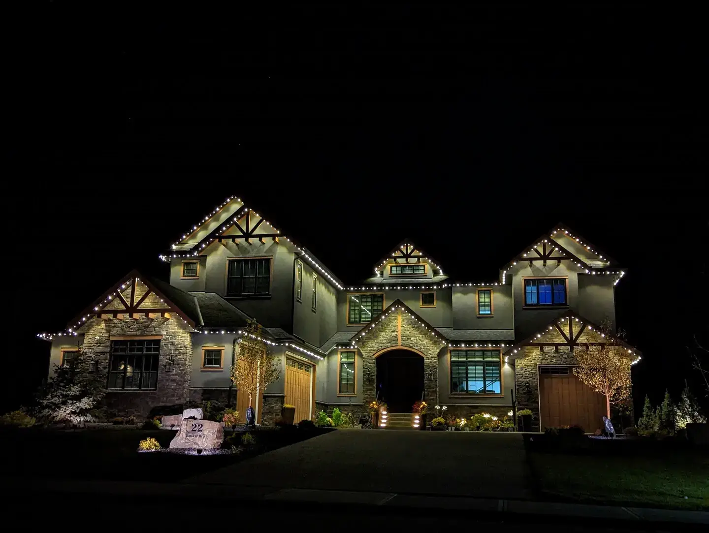Contemporary Build in Calgary — commercial permanent LED lighting installation by Allure Lighting